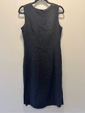 Merona 100% Linen Dress Back Button Detail Sleeveless Summer Shift Dress